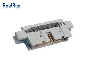 China 2×8P Ejector Header Connector LCP PBT 2.54 Idc With Shrouded Crimp Wire on sale