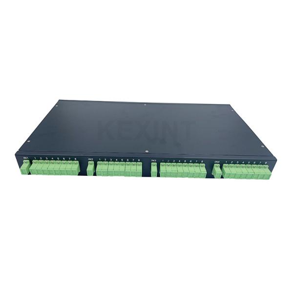 Quality KEXINT 4 X 8 SC APC Fiber Optic PLC Splitter 1U ODF 19 Inch Rack Fiber Optic Patch Panel for sale