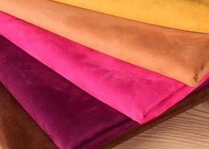China Brushed Knitted Polyester Microfiber Suede Fabric For Garment Sofa on sale
