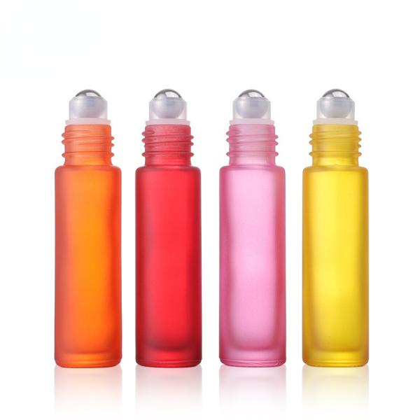 10ml Plastic Essential Oil Roller Bottle Empty Attar Perfume Roll On Bottles With Overcaps