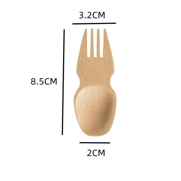 Quality Compostable Bamboo Biodegradable Spork Cutlery Utensils 3.5 Inch for sale
