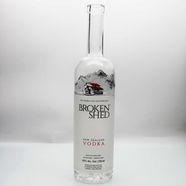 Quality 1000ml Luxury Spirits Bottle Decal Frosted Decorative Glass Bottles for sale