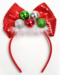 Buy cheap Portable Girls Holiday Hair Accessories , Party Christmas Bow Headband product