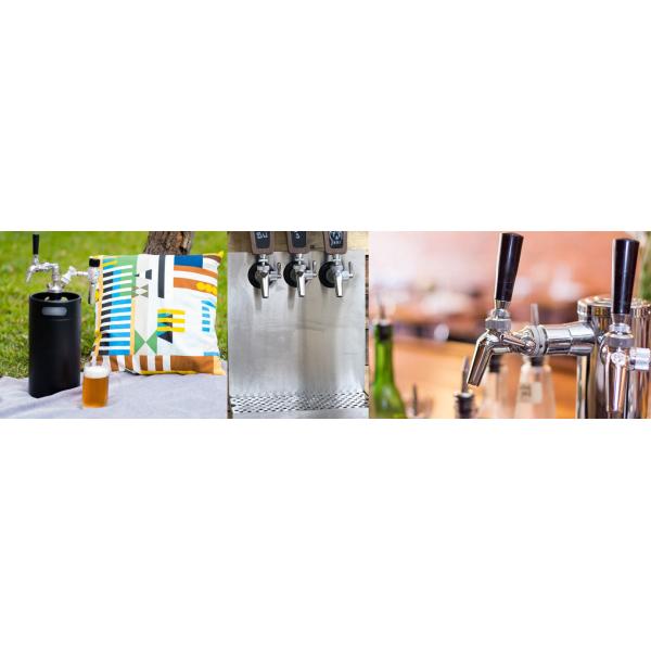 Homebrew Beer Keg Faucet , Flow Control Beer Faucet With Forward Sealing