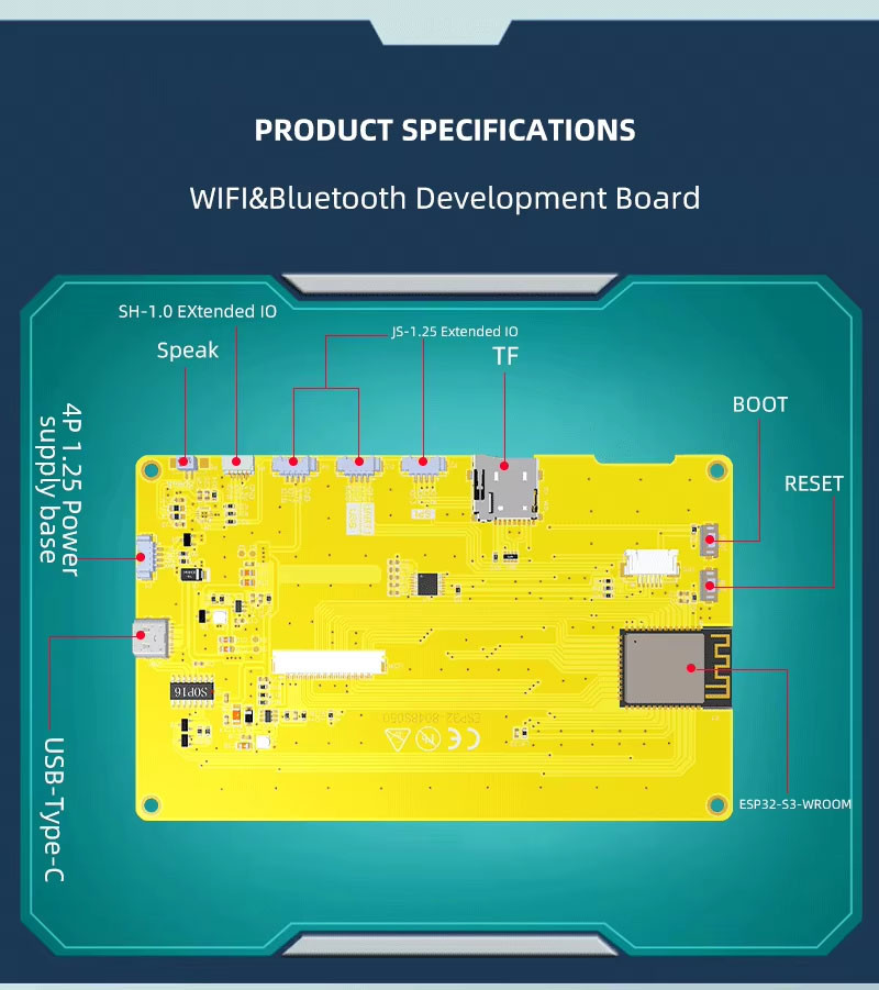 5 Inch Capacitive Touch Screen 800x480 ESP32 TFT Screen 520KB