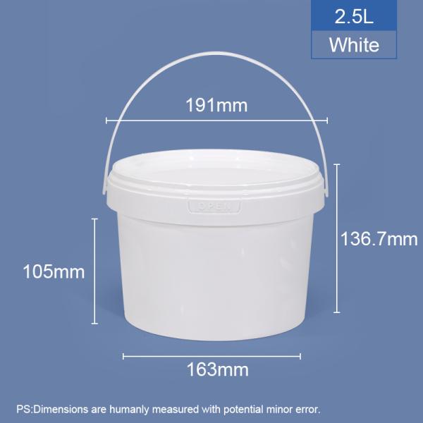 300ml 5 liter IML Customized Plastic Bucket With Lid For Honey Cookie Yogurt Butter Sauces