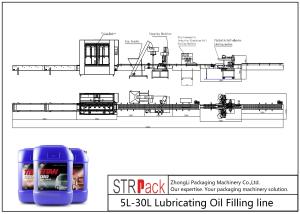 Lubricating Oil Automatic Filling Line 5L - 30L Net Weigh Filling Machine