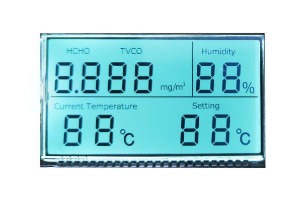 Custom TN HTN STN FTSN Reflective LCD Panel / Monochrome LCD Numeric Display