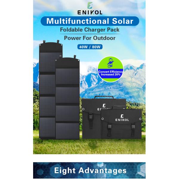 Monocrystalline Foldable Solar Panel Portable 30W 40W 60W 80W 100W 120W 200W