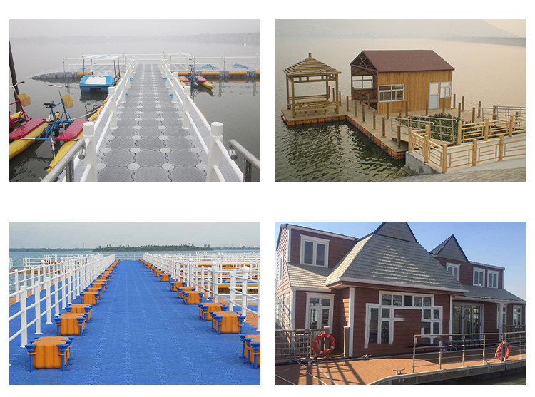 Grey / Bule / Red Modular Floating Dock Cube HDPE Plastic And EPS Foam Material