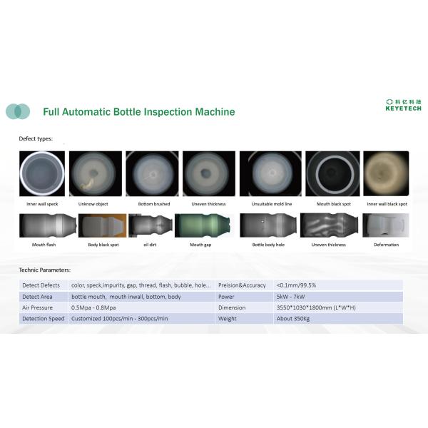 Full Automatic Visual Inspection Machine for Plastic Bottle Latest AI Algorithms from Pharmacy Food Beverage Daily Chemical Industry