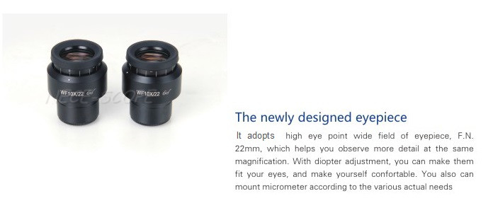 1:6.7 Zoom Gem High Resolution Fluorescence Microscopy 100MM WD WF15X / Φ16