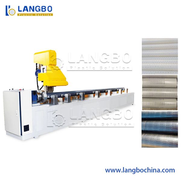 PVC Pipe Slotting Machine side operation view