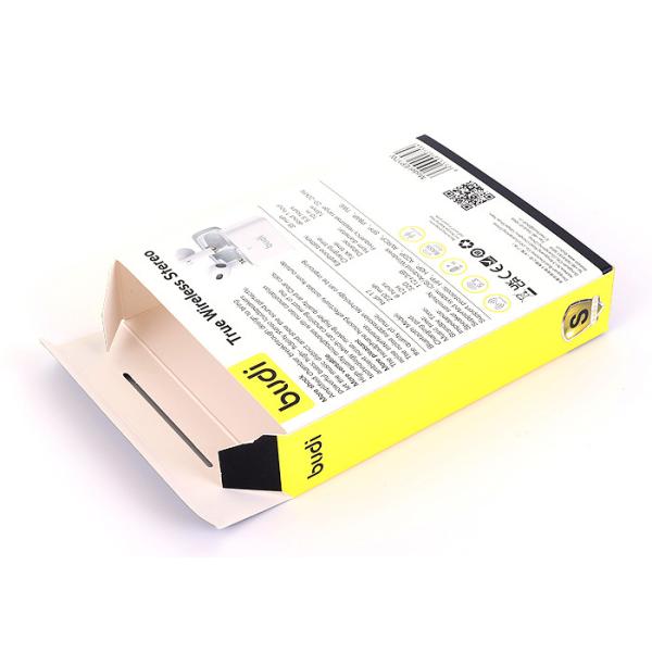 Wireless Earphone Packaging Box , Paper Ture Two Tuck End Box 300g C1S