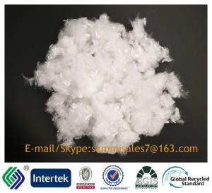 Buy cheap 1.2D*25MM siliconized raw white  polyester staple fiber solid fiber product