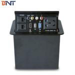BNT table connection hub round corner spring pop up desk power data outlet