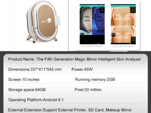 45W Digital Skin Analyzer , Portable Skin Analyzer With Magic Mirror