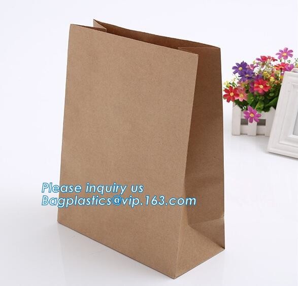 Custom Printing Recycled Brown Kraft Paper Bags,Custom Printed Factory Glassine Paper Bread Small Brown Bag, bagease