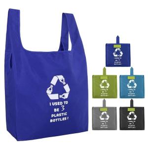 China RPET 30cm 36x38cm PEVA Foldable Reusable Grocery Bags on sale