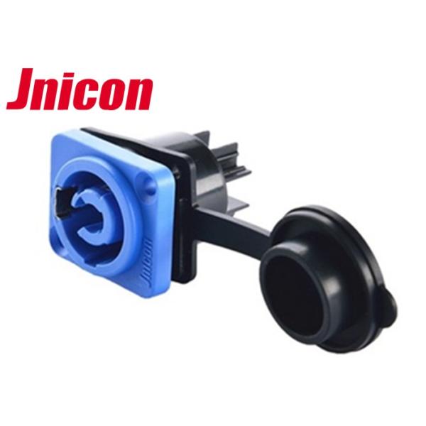 IP65 Gray Female Waterproof LED Connectors , PowerCon Waterproof Aviation Connector