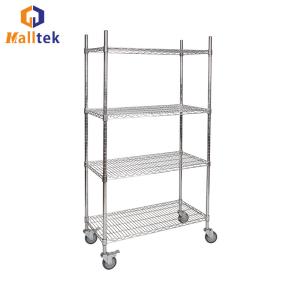 China Adjustable Kitchen 5 Layer Steel Wire Shelf Chrome Plated on sale
