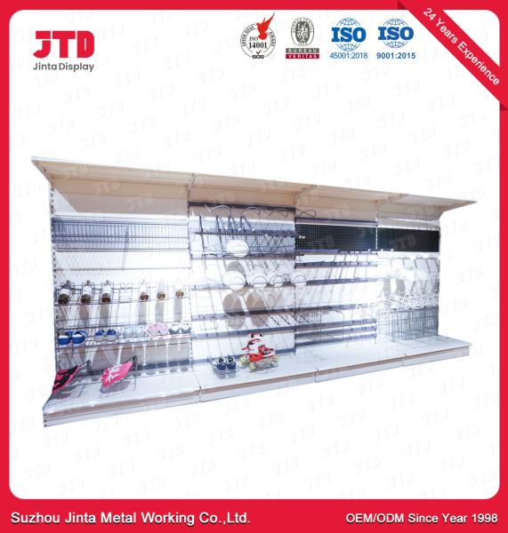 Quality 2.1m 0.9m Hardware Store Display Racks 100kgs Powder Coated Wire Shelving for sale