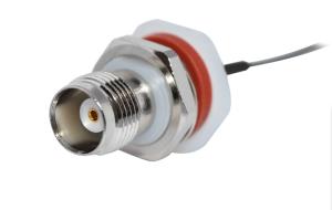 China 1.37mm Micro Coaxial 50 Ohm Bulkhead TNC Straight Crimp Jack type RF Connector on sale
