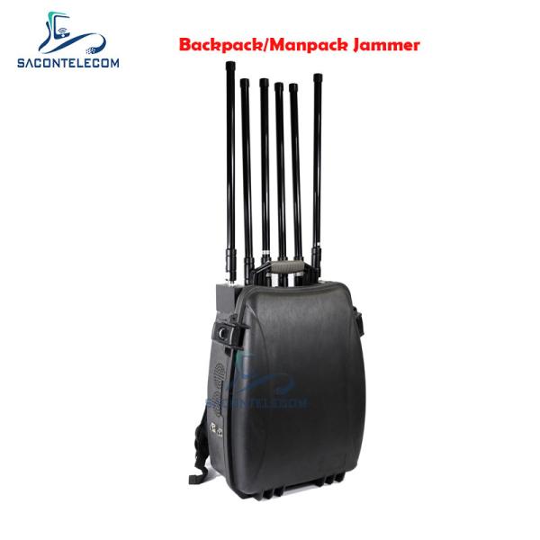 Quality 8 Channels Manpack Jammer 20-3000mhz 120watts 100m Radius Built In Battery for sale