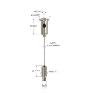 Led Linear Lights Brass Suspension Kits With Threaded Studs Multiple Color Optional