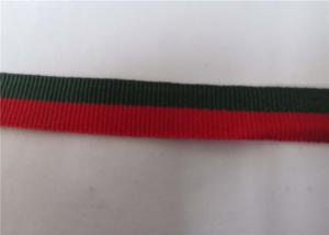 Buy cheap 1cm Custom Jacquard Ribbon / Red And Green Polyester Jacquard Webbing product