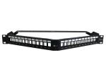 1U Module 24 Port Angled Patch Panel unload keystone Jack