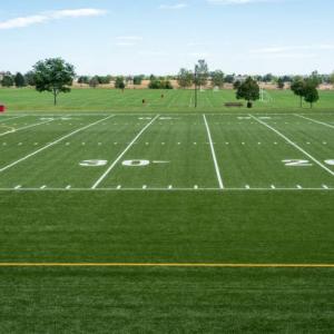 Buy cheap 25m × 4m Per Roll Football Artificial Grass , Dark Green Soccer Field Synthetic Grass product