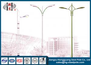 China Street Lighting Tubular Outdoor Street Lamp Post 6m - 15m on sale