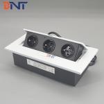 Multimedia round corner conference pop up table power socket outlet