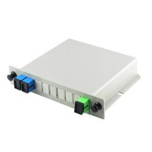 Buy cheap SC UPC Fiber Optic PLC Splitter DIN 1X2 PLC For FTTX / FTTH Network product