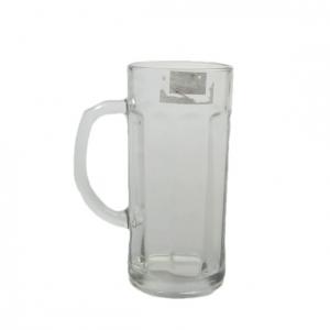 China 385ML Large Glass Beer Mug Clear Heavy Beer Glasses Cylindrical on sale