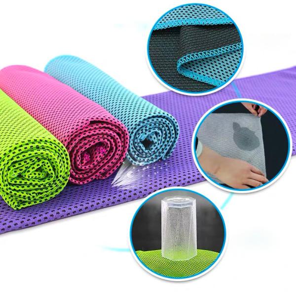 Quality Summer Products Custom Printed Sublimated Microfiber Cooling Towel Personalized Ice Cool Towel For Neck And Face for sale