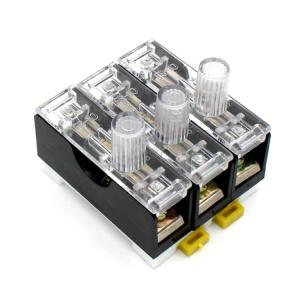 FS-103 3P Fuse Holder for 6x30 fuses Din Rail Mount Fuse Box 10A 250V LED Indicator 6x32 Fuse Block