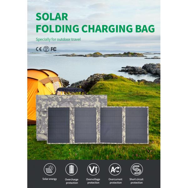 Outdoor Camping Monocrystalline Silicon 60W 18V Foldable Solar Panels