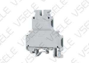 Buy cheap UKK Type Din Rail Terminal Blocks / Double Level Screw Dual Row Terminal Block product