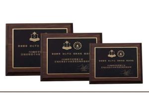 Personalized Solid Blank Wooden Shield Plaque With Custom Metal Decoration