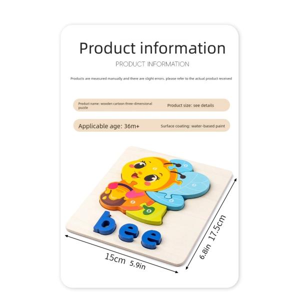 2025 Early Educational 3d Animal Traffic Jigsaw Game Children Cognitive Wooden Matching Puzzles Board Toys for Kids Boys Girls