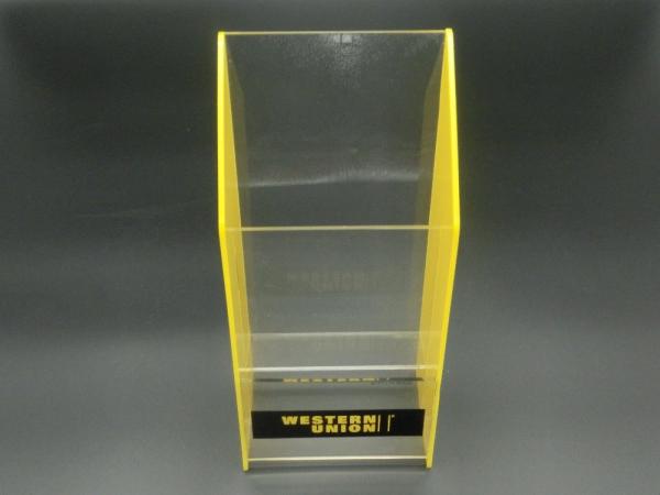 Single Acrylic Document Holder Desktop Lucite Leaflet Stand Counter Flyer