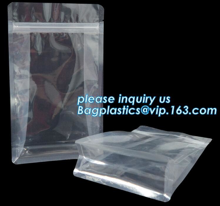 Transparent bopp/opp square block bottom bags with side gusset,Bopp Block Square Bottom Bag,Clear Square Bottom Bags,Can