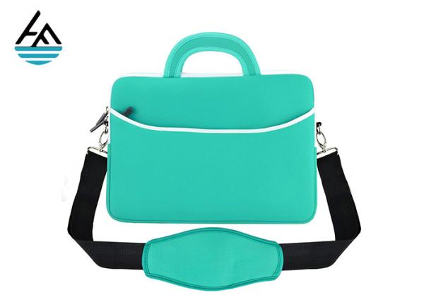 Quality Custom Waterproof Neoprene Laptop Bag With Shoulder Strap Smooth Zipper for sale