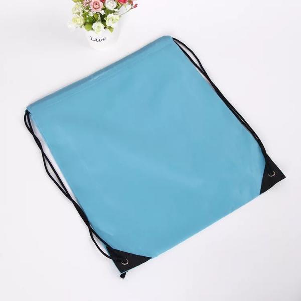 Quality Custom Made Square Sports String Backpack With Long Hardness Handle for sale