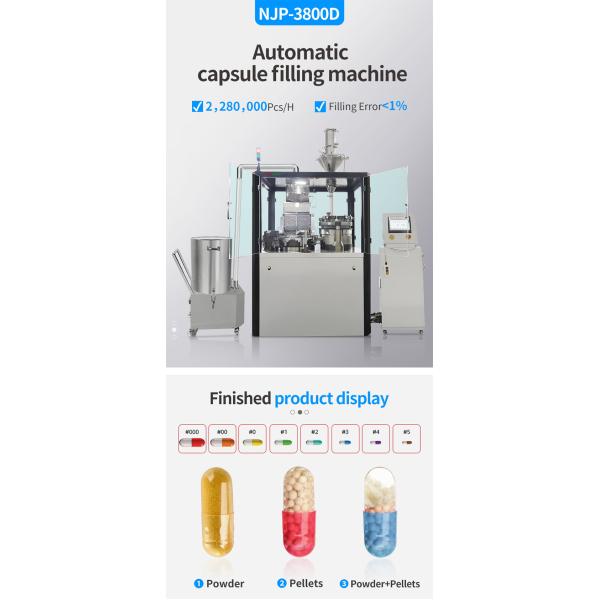 Auto Capsule Filler Machine Njp-3800D High Speed 000-5# Hard Gel Capsule
