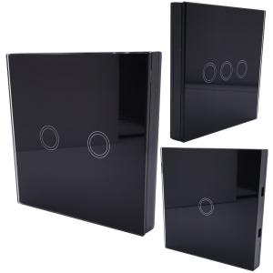 EU Standard Remote Control Switch 1 2 3 Gang 1 Way Remote Touch Switch,Smart Touch Switch RF433 Remote Control Wall Swit