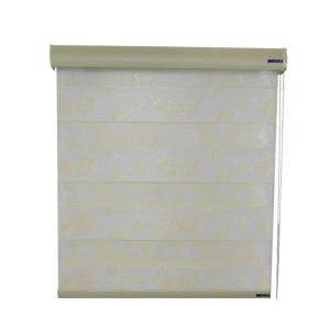 Zebra Pattern Blackout Double Roller Blinds Waterproof For Office