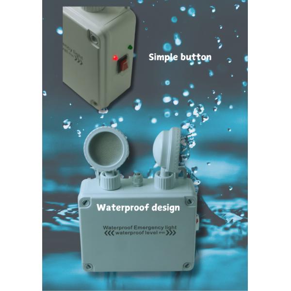 Rechargeable Abs Led Exit Emergency Light Non Maintained Ip65 2*5w Lithium Battery Adjustable For Corridors